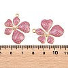 304 Stainless Steel Enamel & Glitter Powder & ABS Plastic Pearl Pendants STAS-G398-23G-02-3