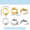 16Pcs 2 Colors 304 Stainless Steel Huggie Hoop Earrings Findings STAS-BBC0009-68B-2