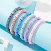 10 Strands 10 Colors Handmade Polymer Clay Beads Strand CLAY-YW0001-92-5