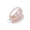 Natural Cultured Freshwater Pearl Rice Charms PALLOY-JF05078-02-5