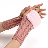 Acrylic Fibers Knitting Fingerless Gloves PW-WG53A2A-06-1