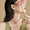 3Pcs 3 Colors Plastic & Alloy Star Pendant Necklaces with CCB Beaded Chains NJEW-FI0001-34-7