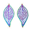 Ion Plating(IP) 201 Stainless Steel Filigree Big Pendants STAS-S118-098-2