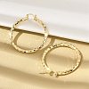 Brass Hoop Earrings EJEW-B117-06E-G-2