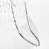 Non-Tarnish 304 Stainless Steel Curb Chain Necklaces NJEW-L162-01C-P-3