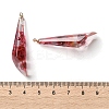 Inner Dried Flower Transparent Resin Pendants LS-RESI-A043-08A-3