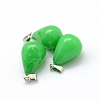 Teardrop Natural Malaysia Jade Pendants G-Q435-10-2