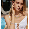105Pcs 7 Colors Glass European Dangle Charms PALLOY-TAC0221-8