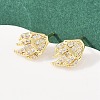 Brass Micro Pave Cubic Zirconia Pendant & Stud Earrings Sets for Women SJEW-F227-01L-G-4