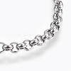 Tarnish Resistant 304 Stainless Steel Rolo Chain Bracelets BJEW-P239-02A-2