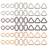 54Pcs 9 Styles Alloy Spring Gate Rings FIND-GO0002-54-1