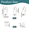 36Pcs Brass Clip-on Earring Converters Findings KK-SP0001-10S-2