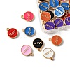 40Pcs 8 Colors Mother's Day Alloy Enamel Charms ENAM-FP0001-91-1