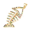 Brass Micro Pave Cubic Zirconia Pendants KK-C170-17G-2