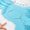 1Pc Brass & Crystal Rhinestone Anklets AJEW-LP0007-55S-3