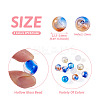 10Pcs 5 Colors Transparent Handmade Blown Glass Globe Beads GLAA-PJ0001-04-3