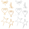 12Pcs 6 Style 201 Stainless Steel Laser Cut Pendants STAS-DC0006-37-1