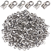 300Pcs 304 Stainless Steel Fold Over Crimp Cord Ends STAS-SP0001-76-1