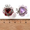 Sparkling Rhinestone Crown Heart Beads OACR-Q008-01-3