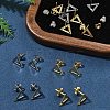 16Pcs 2 Colors 201 Stainless Steel Stud Earring Findings with Hole EJEW-FS0001-17-8