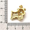 Rack Plating Brass Micro Pave Cubic Zirconia Enamel Pendants KK-L226-032G-02-3