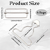 6 Bags Adjustable Iron Buckles IFIN-CY0001-04P-2