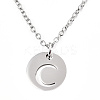 Non-Tarnish 201 Stainless Steel Initial Pendants Necklaces LS-NJEW-S069-TN507-C-2