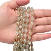 Natural Green Rutilated Quartz Beads Strands G-F809-A05-01-6