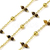 Handmade Faceted Natural Tiger Eye Beaded Chains CHC-L050-02G-11-1