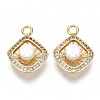 Brass Micro Cubic Zirconia Pendants KK-N231-104-NF-1