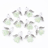 10Pcs Acrylic & Imitation Pearl Flower Angel Pendants PALLOY-YW00055-08-1