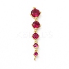 Rack Plating Brass Pave Cubic Zirconia Connector Charms KK-G458-02G-05-1