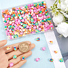 5 Strands Handmade Polymer Clay Beads Strands CLAY-SC0002-22-3