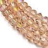 Transparent Electroplate Glass Beads Strands EGLA-A039-T3mm-L12-3