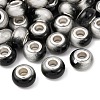 Two Tone Opaque Resin Rondelle European Beads RESI-Z046-02H-1