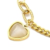Resin Heart Charm Bracelet with Natural Pearl Beaded BJEW-Z016-08G-2