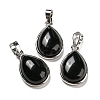Natural Obsidian Pendants G-I358-B22-1