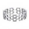 Non-Tarnish 304 Stainless Steel Square Open Cuff Ring RJEW-T023-15P-1