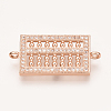 Brass Micro Pave Cubic Zirconia Links ZIRC-T004-31RG-1