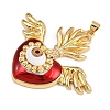 Brass Micro Pave Cubic Zirconia Enamel Pendants KK-L244-05G-03-2