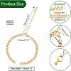 8Pcs Two Tone Handmade Brass Curb Chain Bracelet Makings KK-NB0002-63-4
