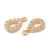Brass Micro Pave Cubic Zirconia Pendants KK-B074-04G-2