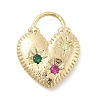 Brass Micro Pave Cubic Zirconia Pendants KK-S514-04C-G-1