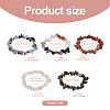 5Pcs 5 Style Natural Mixed Stone Chip Beads Stretch Bracelets for Women BJEW-FW0001-03-3