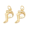 Rack Plating Eco-friendly Brass Micro Pave Clear Cubic Zirconia Pendants KK-D072-01G-P-NR-1