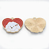Alloy Enamel Pendants X-ENAM-T011-04KC-RS-2
