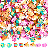 5 Strands Handmade Polymer Clay Beads Strands CLAY-SC0002-22-1