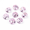 Pointed Back & Back Plated Glass Rhinestone Cabochons RGLA-J012-10mm-223-2