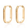 304 Stainless Steel Oval Hoop Earring Findings STAS-G317-02G-1