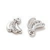 Brass Micro Pave Clear Cubic Zirconia Charms KK-C054-12P-2